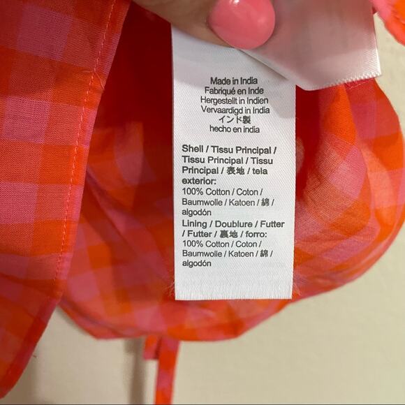 J. Crew Ruffle Wrap Top in Gingham - Picture 6 of 6